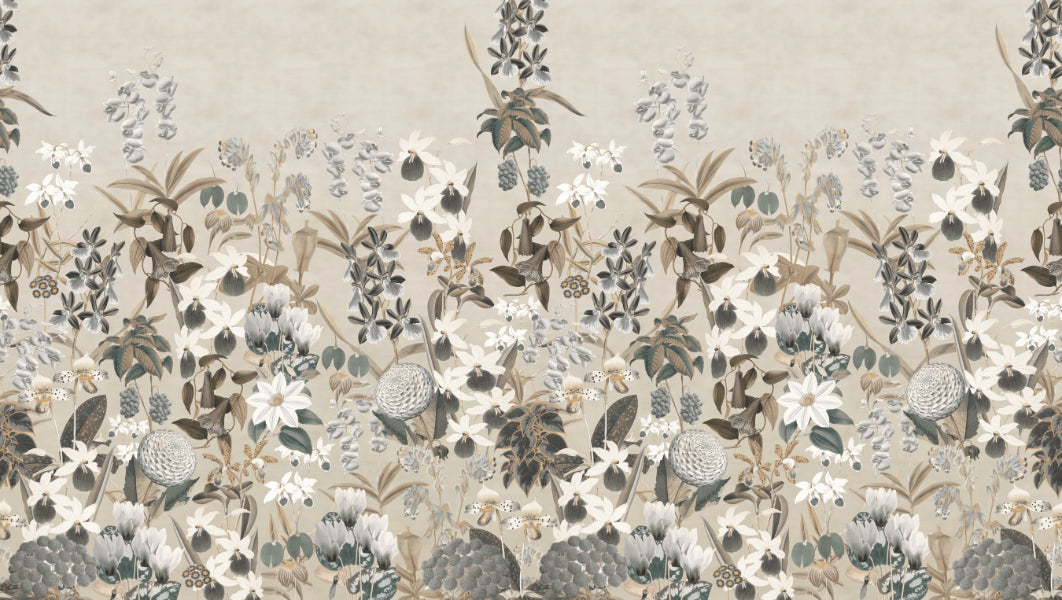 Vintage Bloom Wallpaper in your room — zoomed