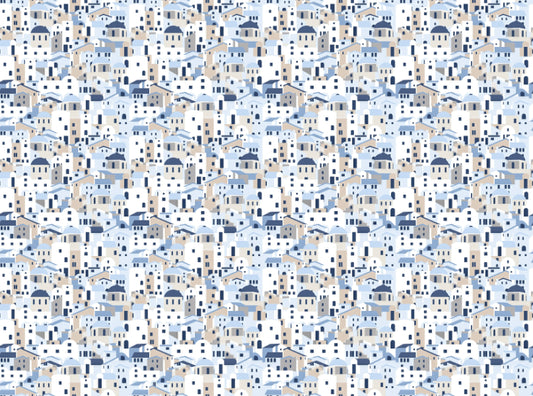 Santorini Repeat Pattern Wallpaper