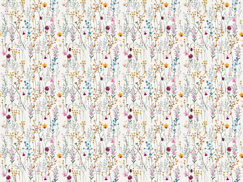 Papel de Parede com Flores Vibrantes