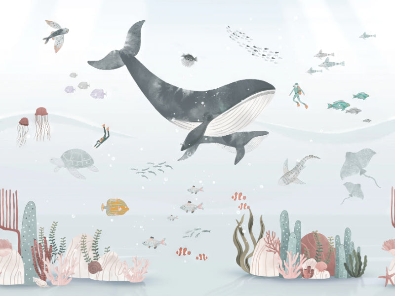 Fond de papier peint de baleine océan in your room — zoomed