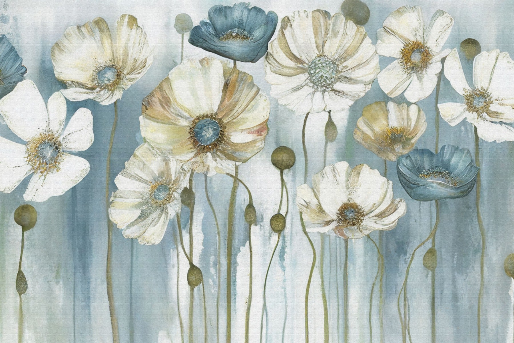 Anemones Flüstern Wandmalerei in your room — zoomed