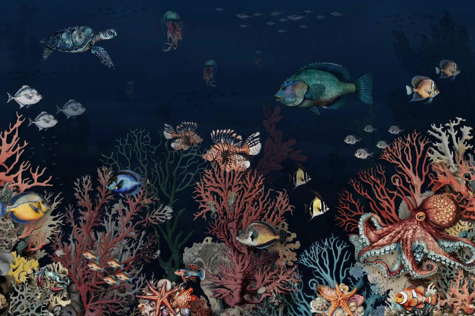 Coral Wunder Wall Wandgemälde