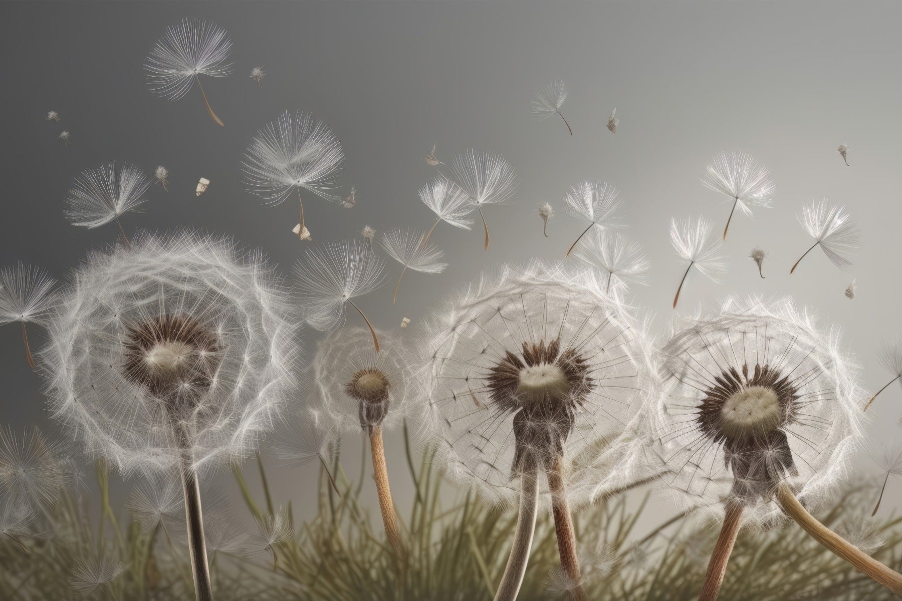 Dandelion dérive du papier peint mural in your room — zoomed