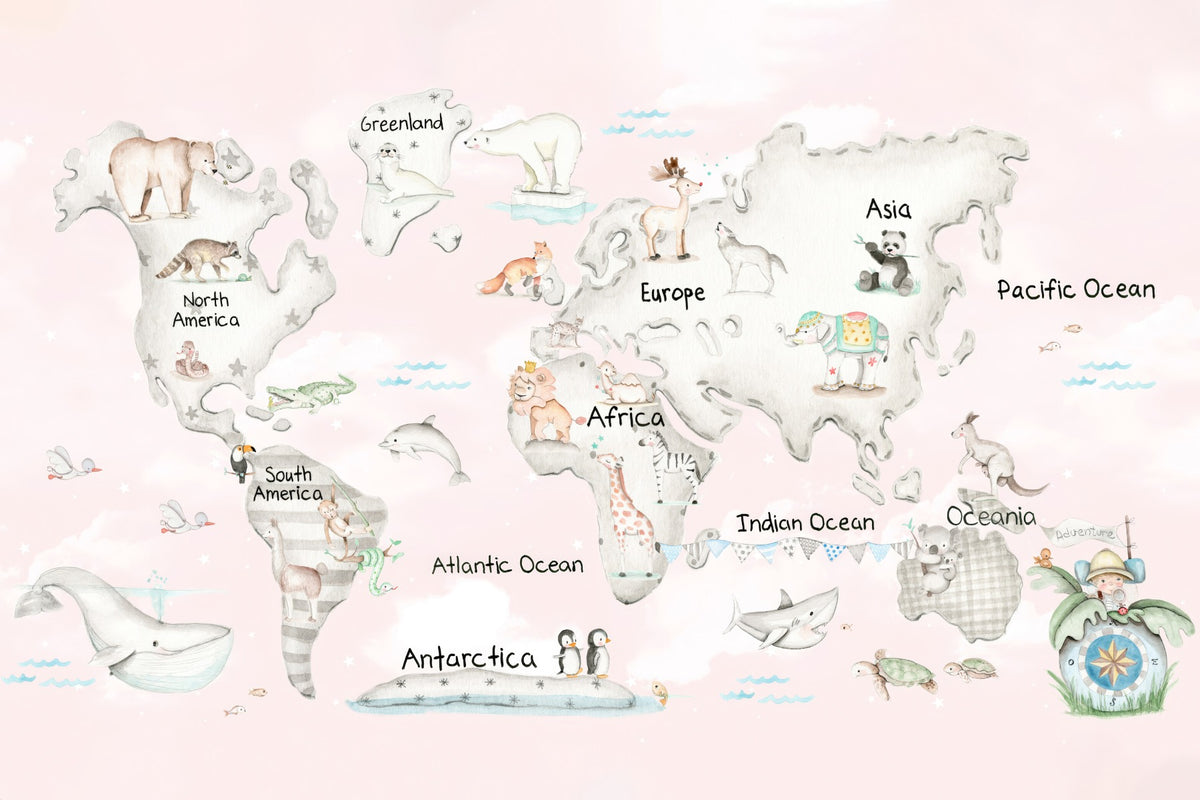 Kuschelige Kreaturen Atlas Wandbild in your room