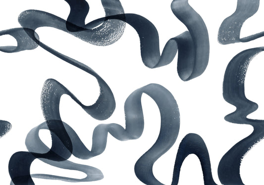 Away Blue Swirls Tapeta Mural