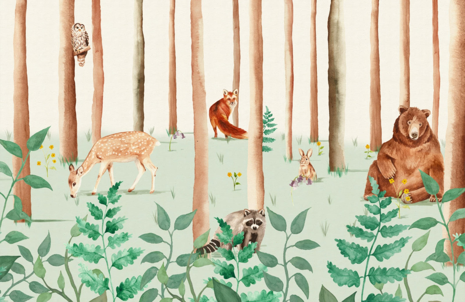 Storybook Wildlife Wall Mural in your room
