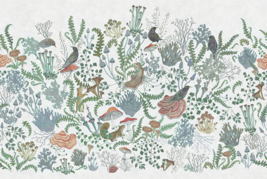 Murale affresco del nido botanico