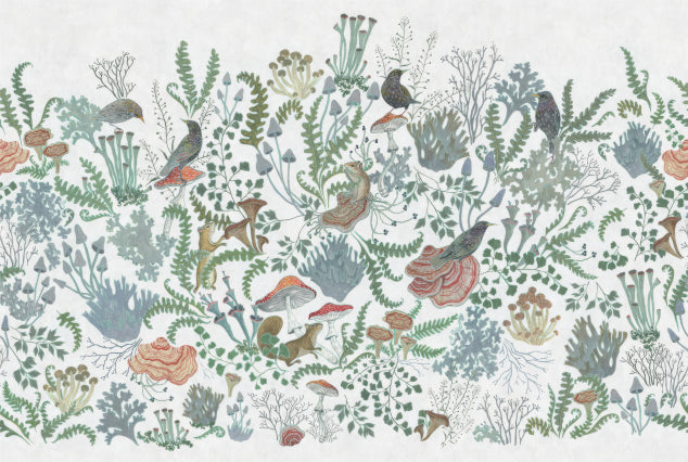 Botanical Nest Fresco Mural in your room