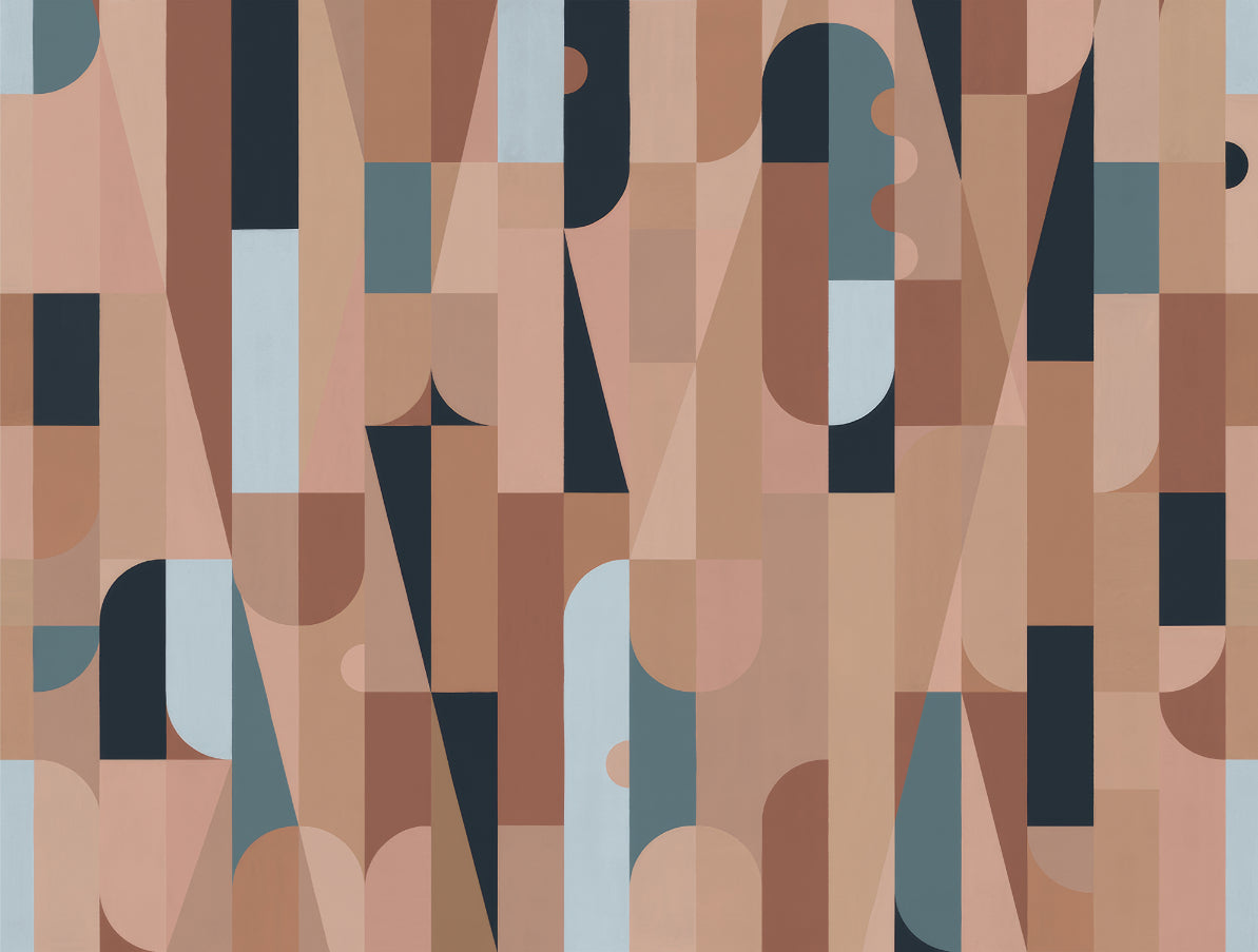 Chromatic Puzzle Wall Mural in your room — zoomed