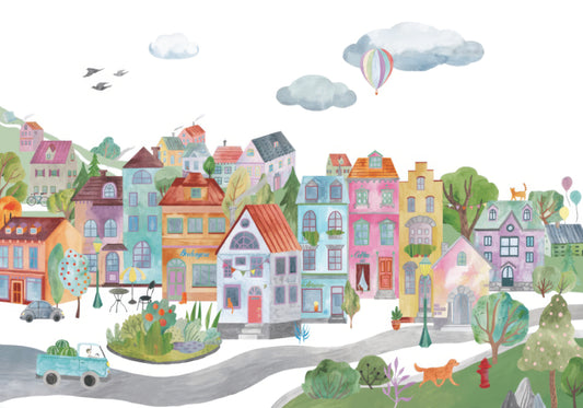 Vibrant City Wall Mural