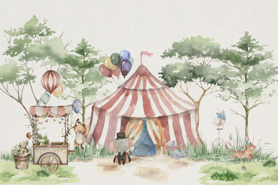Fond d'écran de cirque boisé fantaisiste