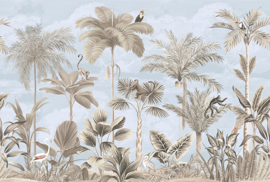 Sepia Treetop Ballet Wall Mural
