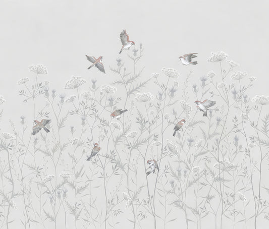 Murale éthérée du jardin aviaire