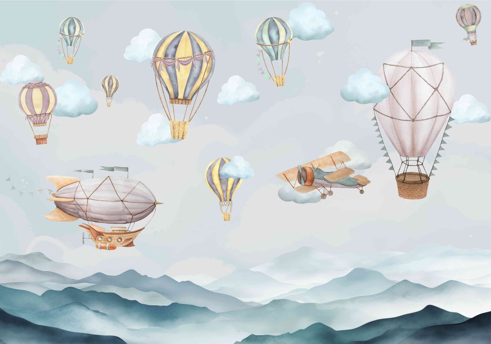 Cloud Drifter Aimeships Wall Mural