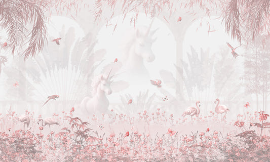 Serenity Blush Forest Mural