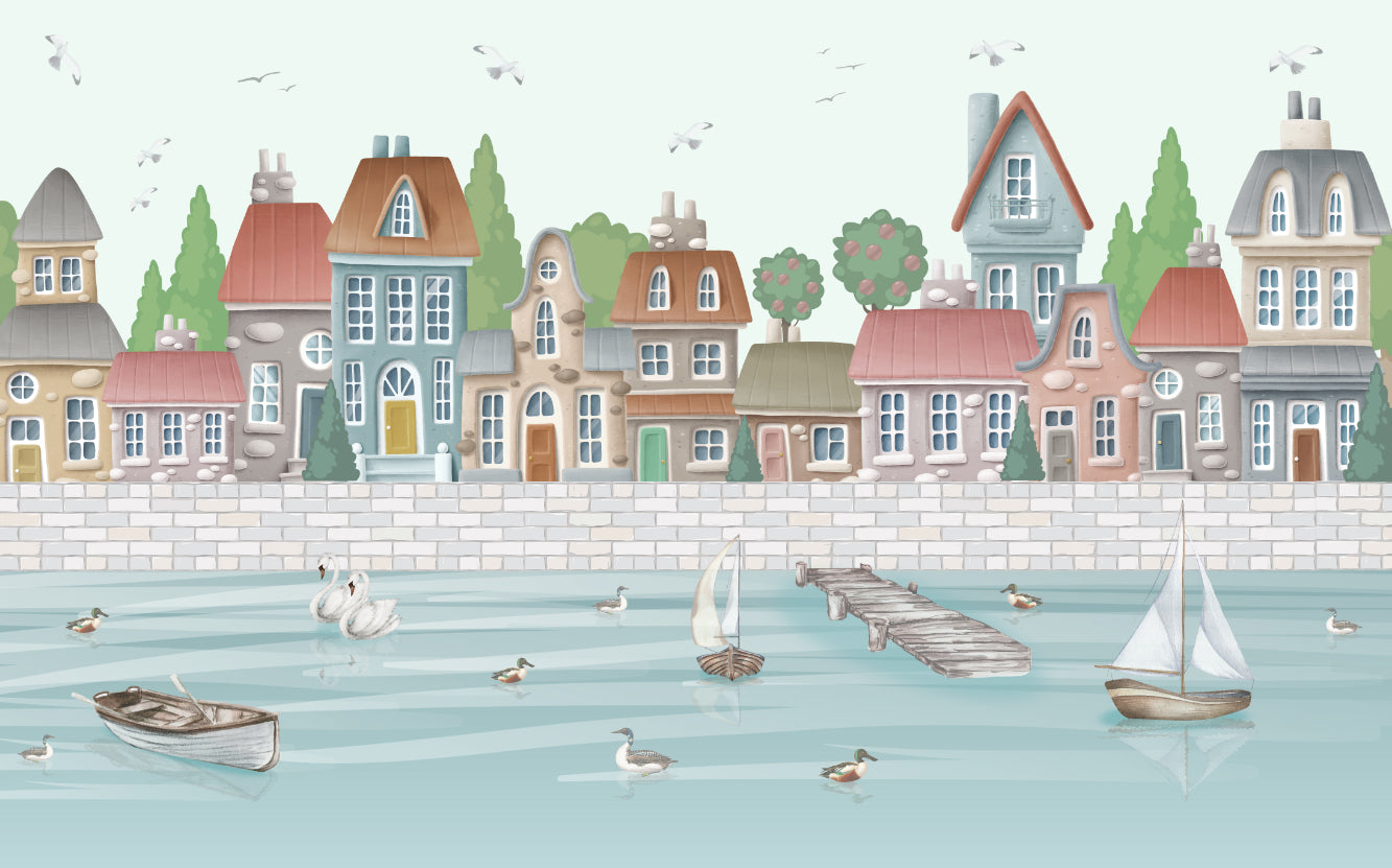 Wallwand am Wasser am Wasser