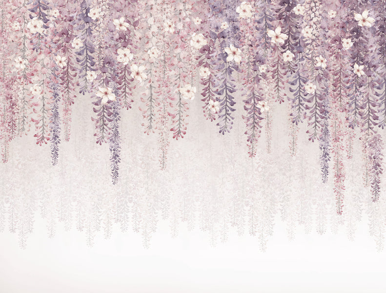 Wisteria Aquarell Wallpaper Wandbild