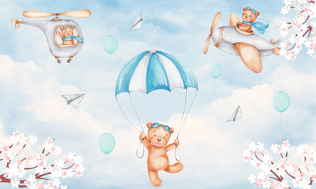 Dreamy Sky Adventure Wall -Wandgemälde in your room — zoomed