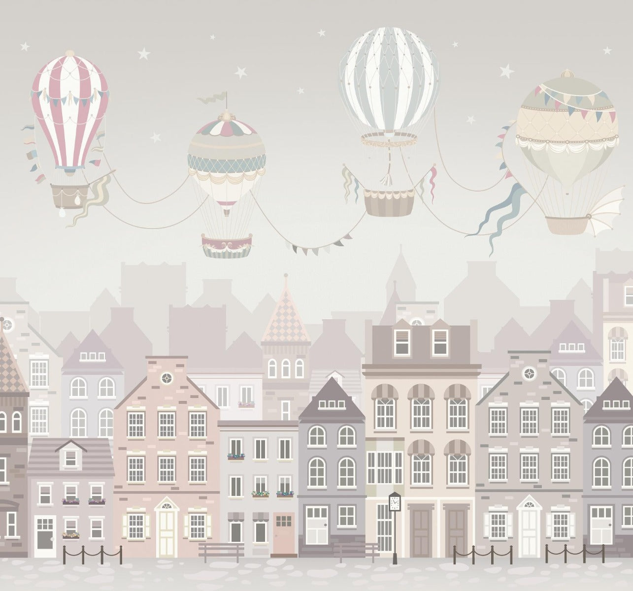 Vintage Balloon Voyage Wall Mural