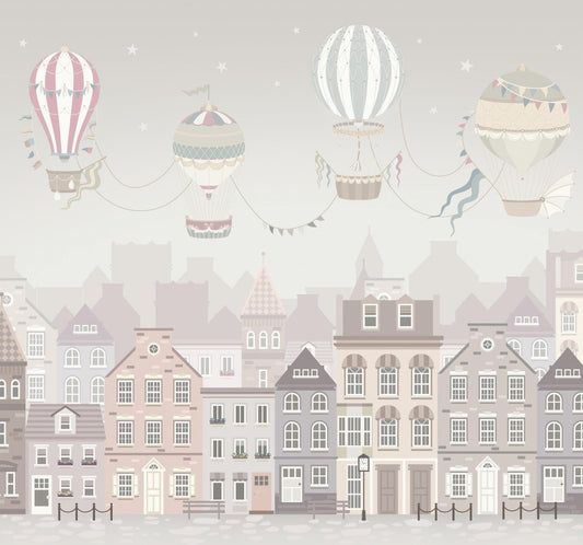 Vintage Balloon Voyage Wall Mural