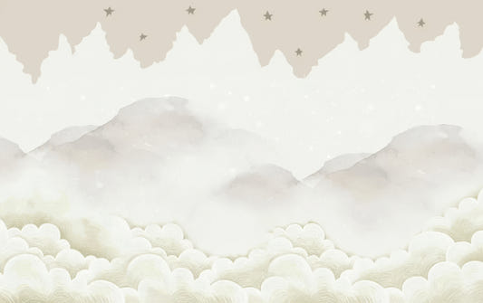 Serene Mountain Peaks Mural