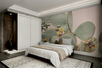 Cactus Blossom Dreams wall mural adding desert charm to interiors.

