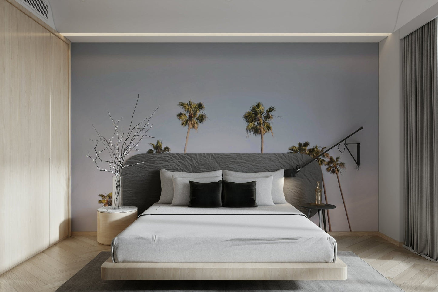 California Dreaming mural evoking tranquil beach scenes.

