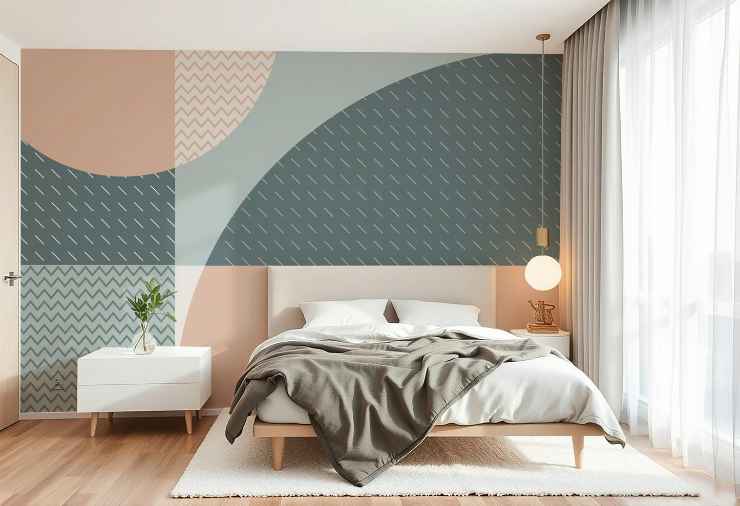 The shapes have clean lines and a balanced feel.

