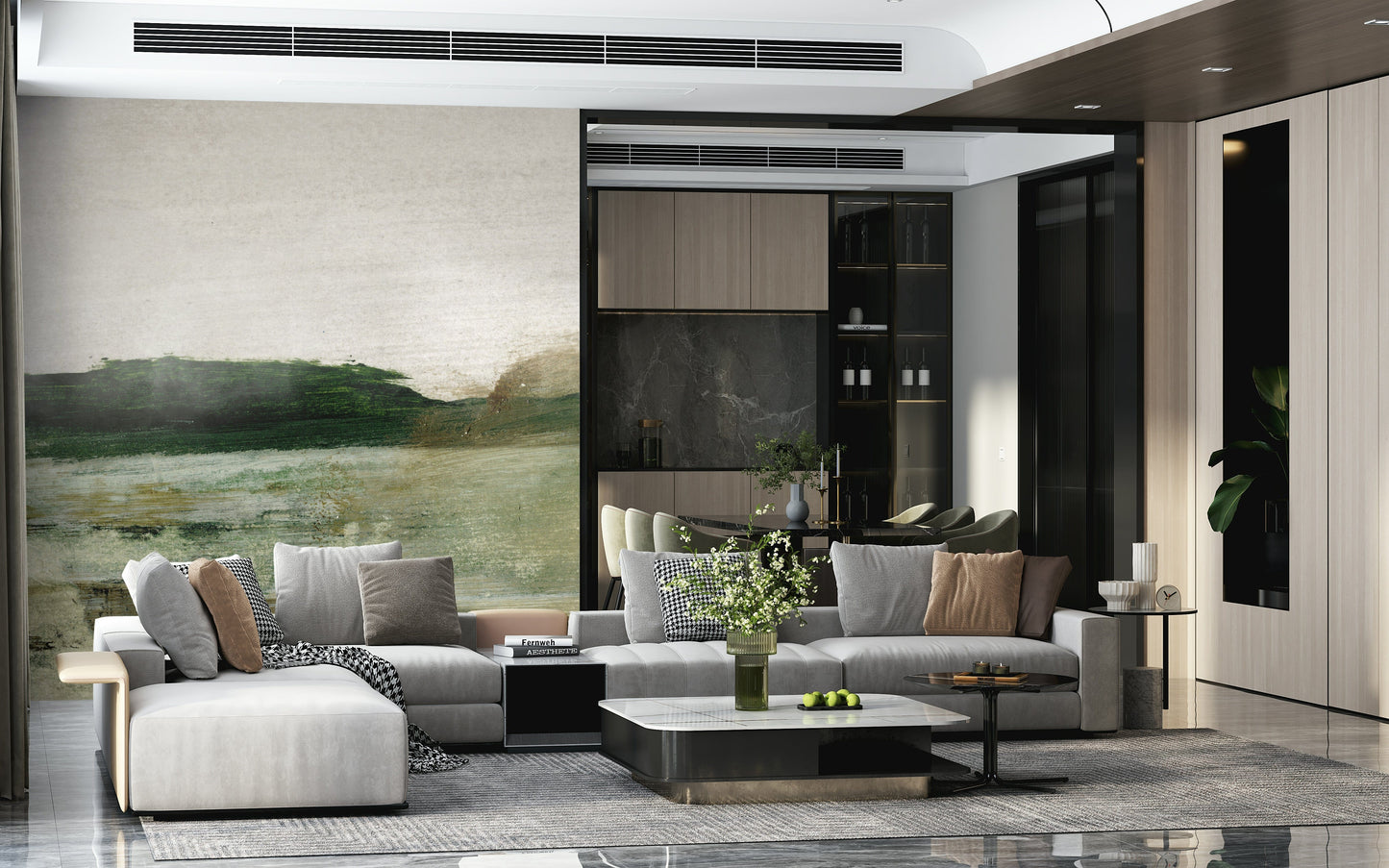 Brushstroke Horizon Wall Mural -2938603