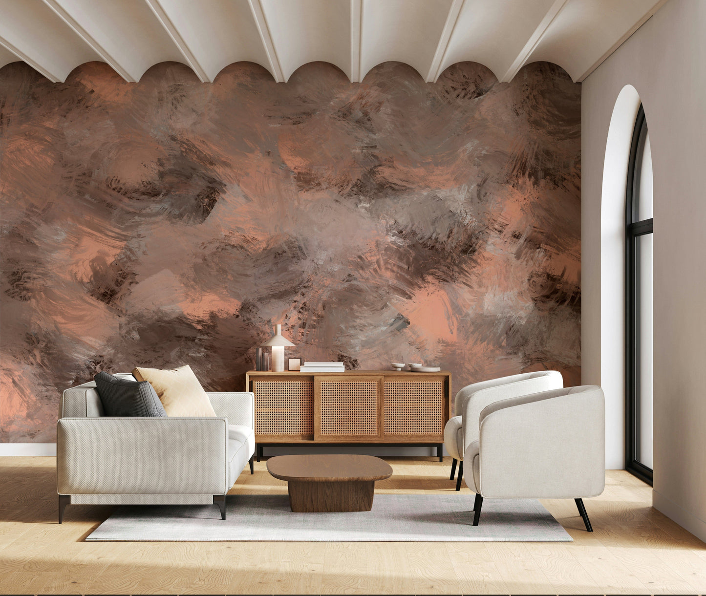 A classic abstract design wallpaper for walls.