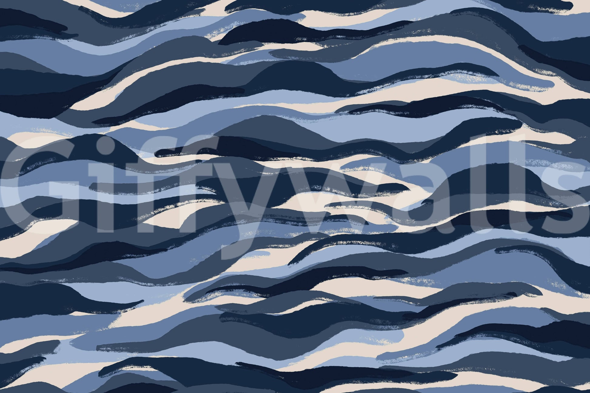 A high-quality serene ocean wall mural for walls.