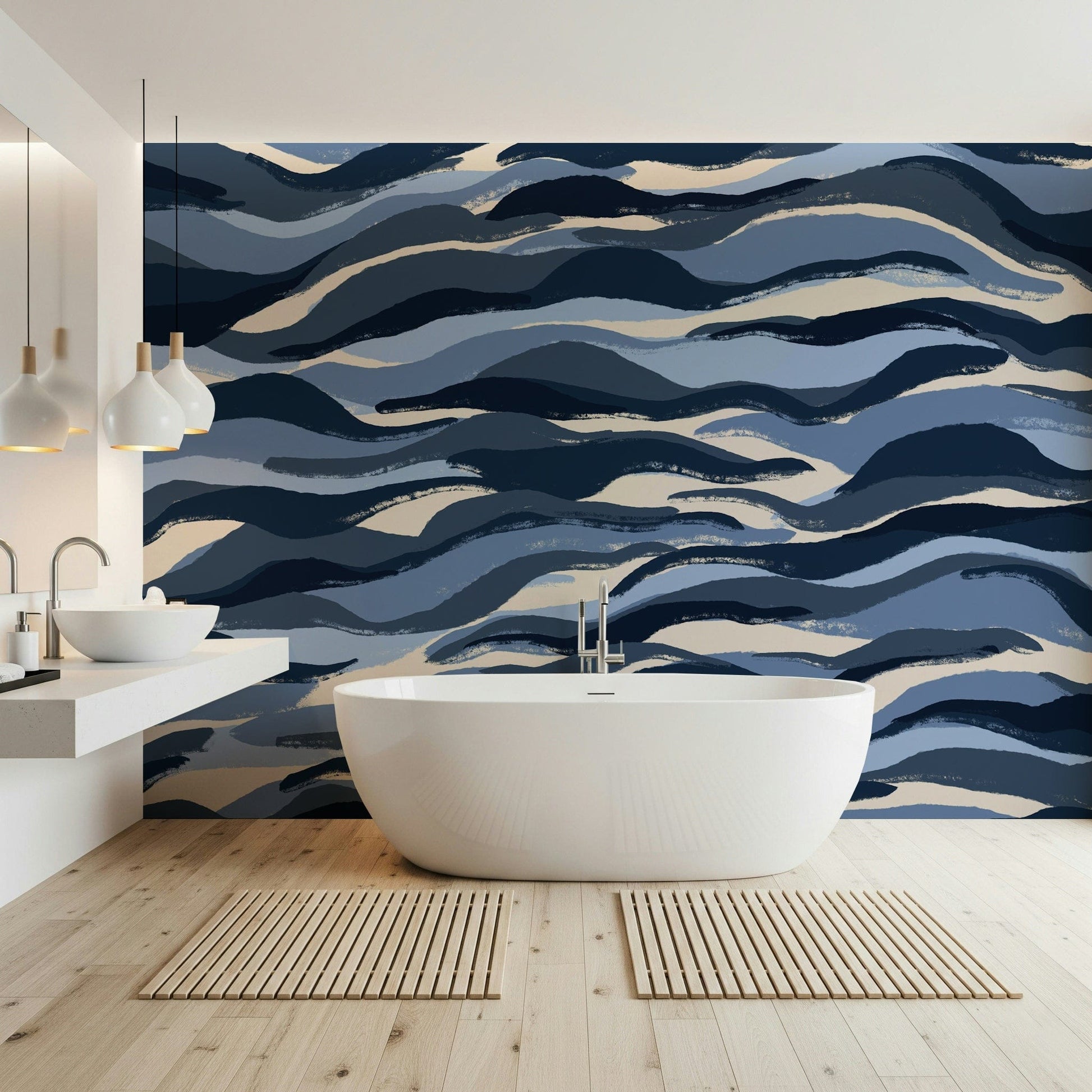 A beautiful modern art wall mural of delicate water.