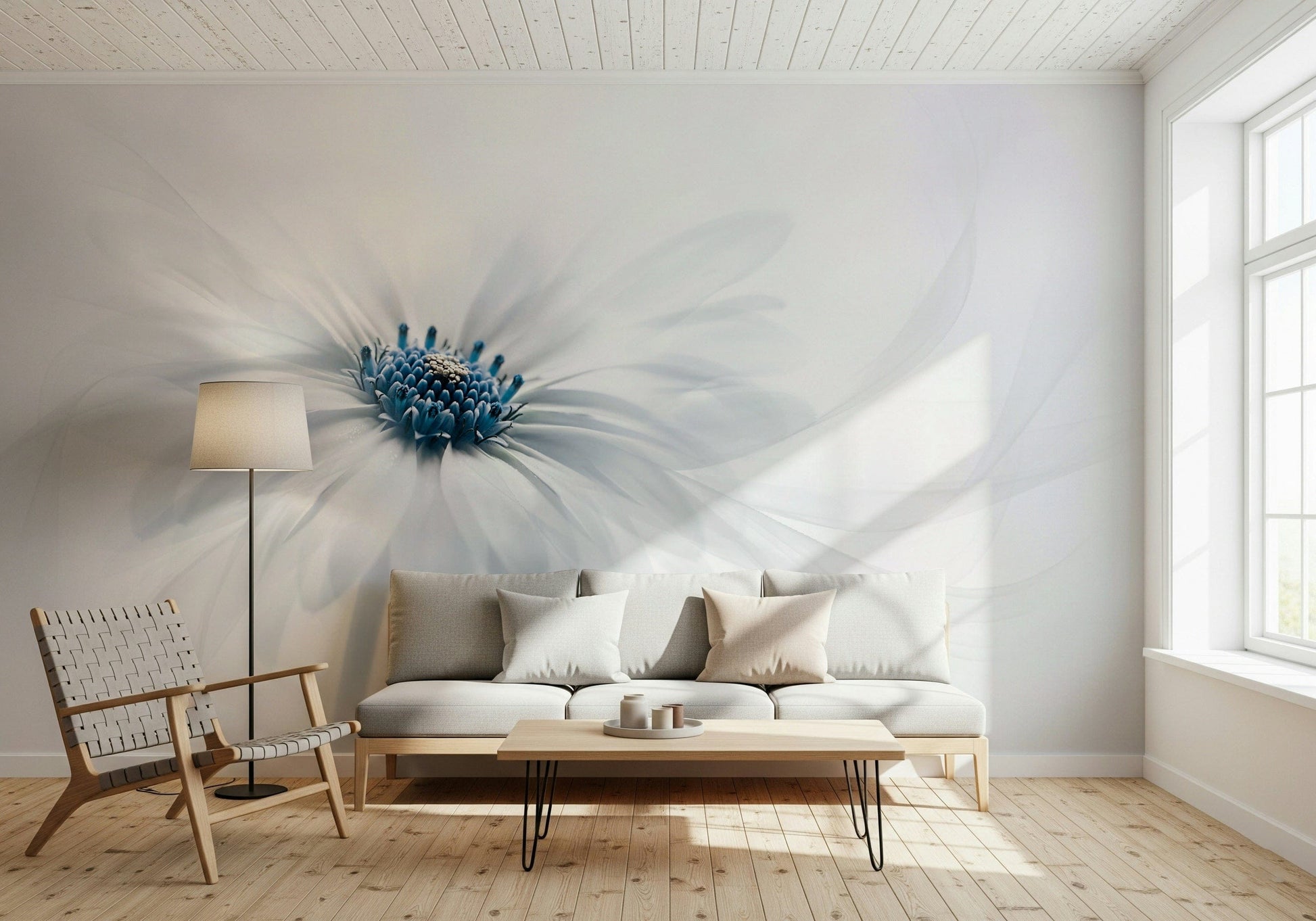 An artistic nature inspired mural for home decor.

