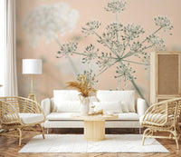 Lovely Cow Parsley spray, ornate filigree pattern available as wallpaper.