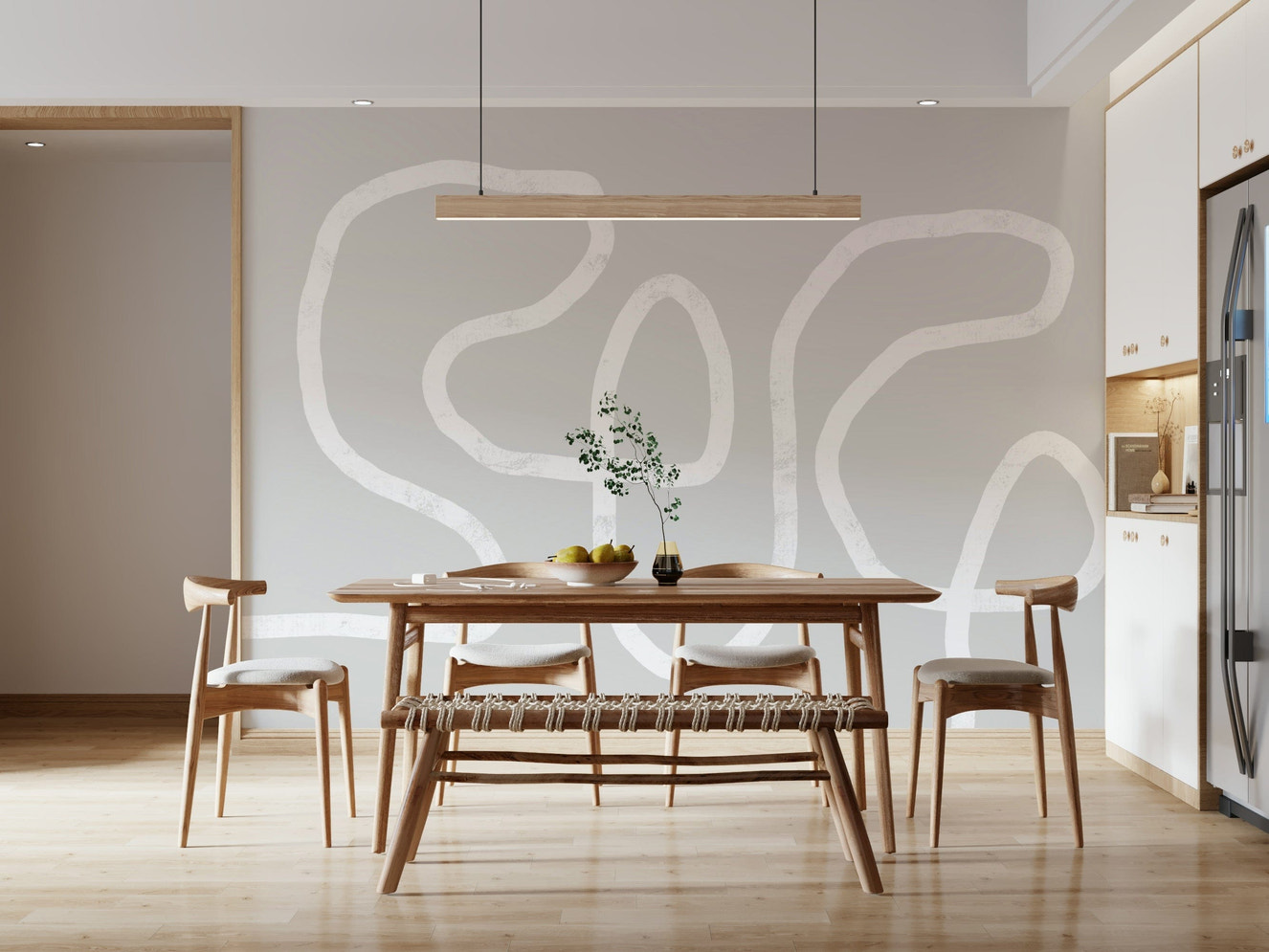 Simple Curves Wall Mural