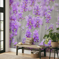 The mural has a soft, graceful feel.

