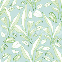 This is the Hand Drawn Tropical Leaves botanical wallpaper.