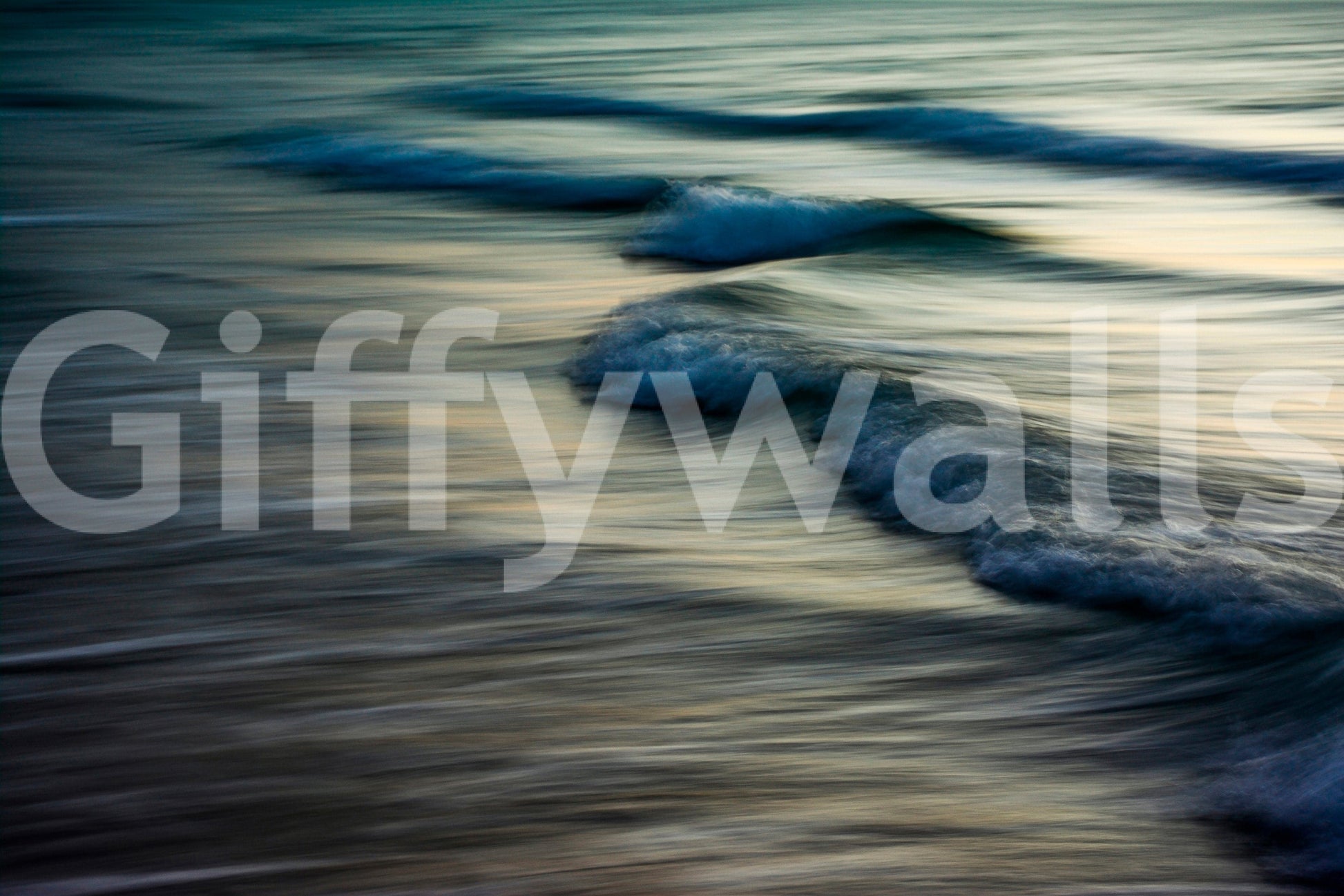A high-quality serene ocean wall mural for walls.

