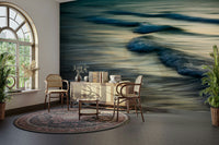 A contemplative wave texture wallpaper mural for a feature wall.

