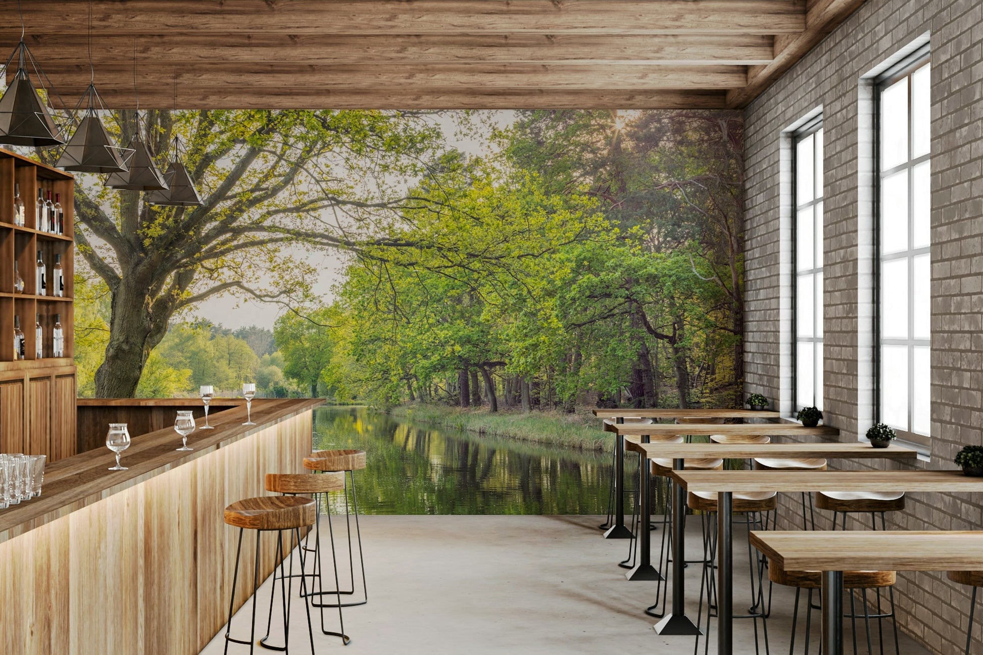 a photograph of a beautiful canal

