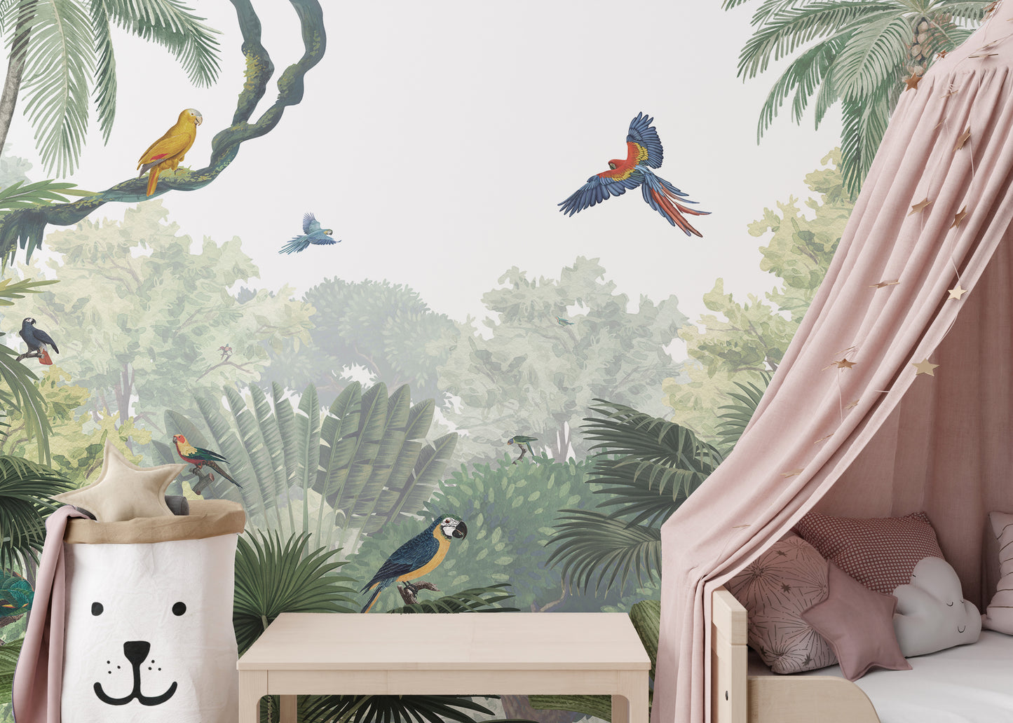Canopy Jungle Natural Tropical Wallpaper Mural - Giffywalls