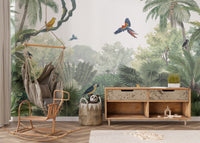 Canopy Jungle Natural Tropical Wallpaper Mural - Giffywalls