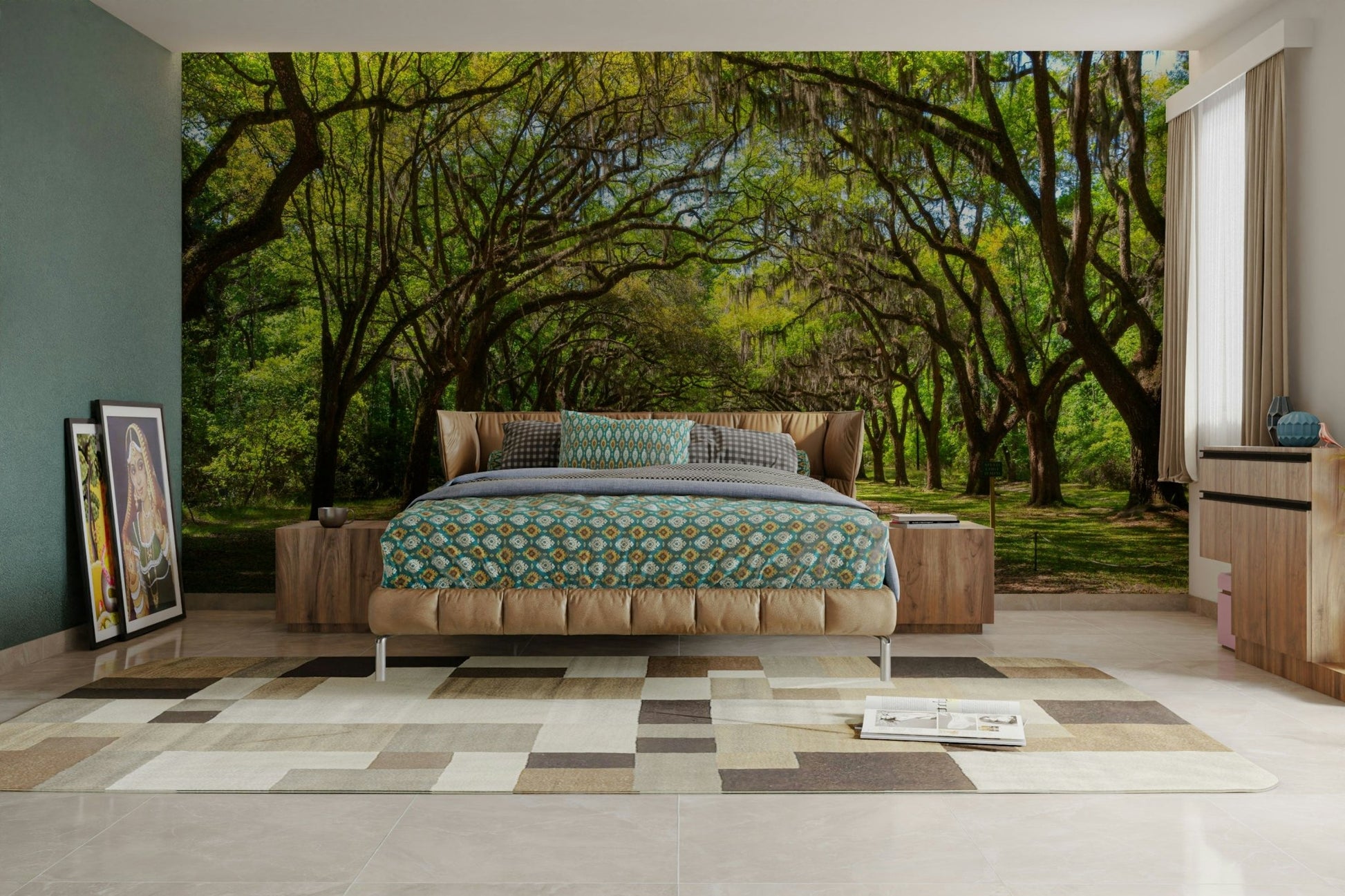 Southern oak tree wallpaper for walls
