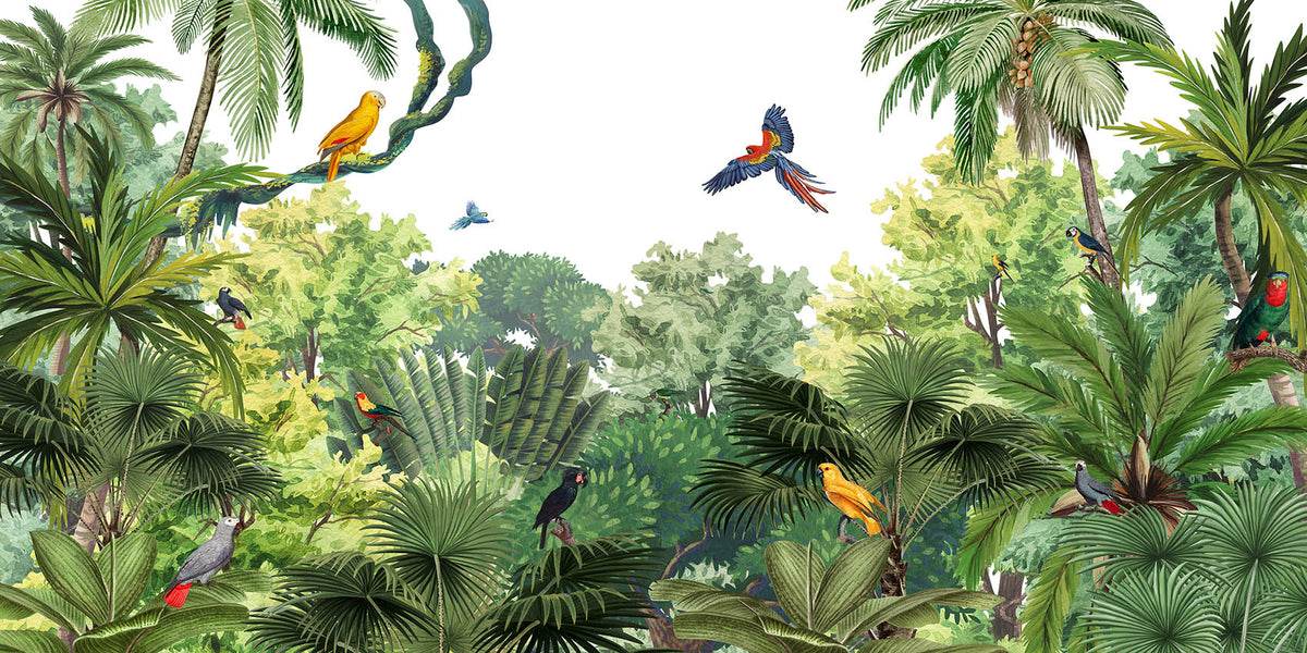 Fond d'écran de jungle vert vif