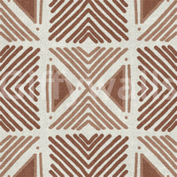Tribal Cappuccino Motif Southwestern diamond textured wallpaper.