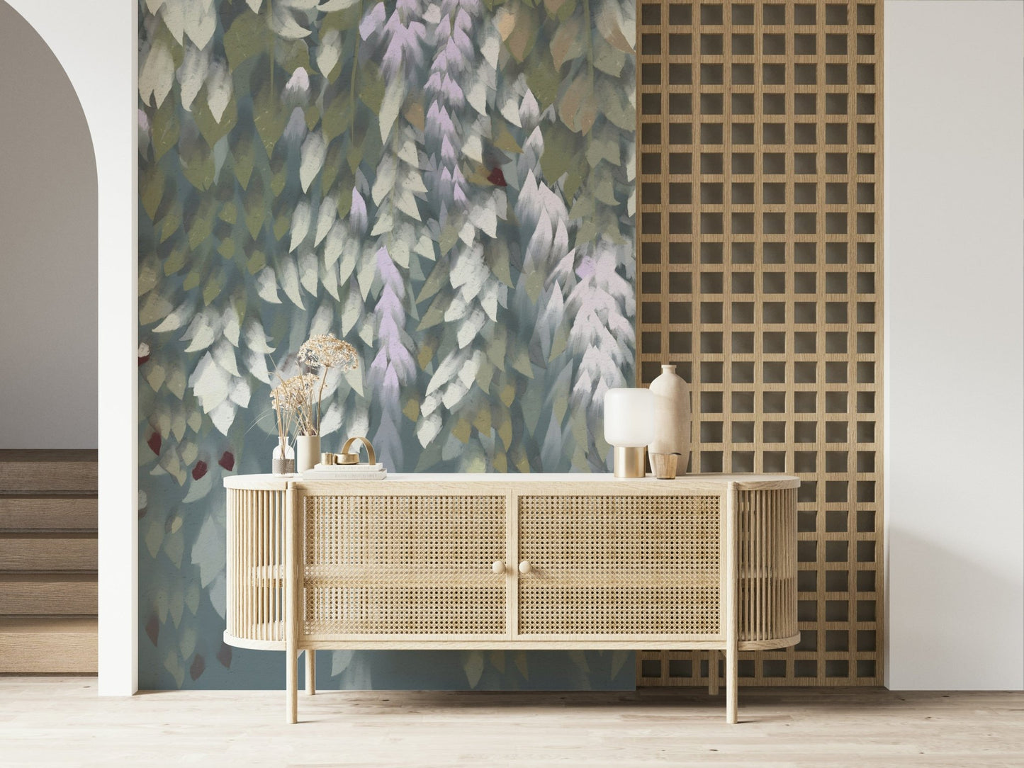 Cascading Wisteria Dream Wall Mural