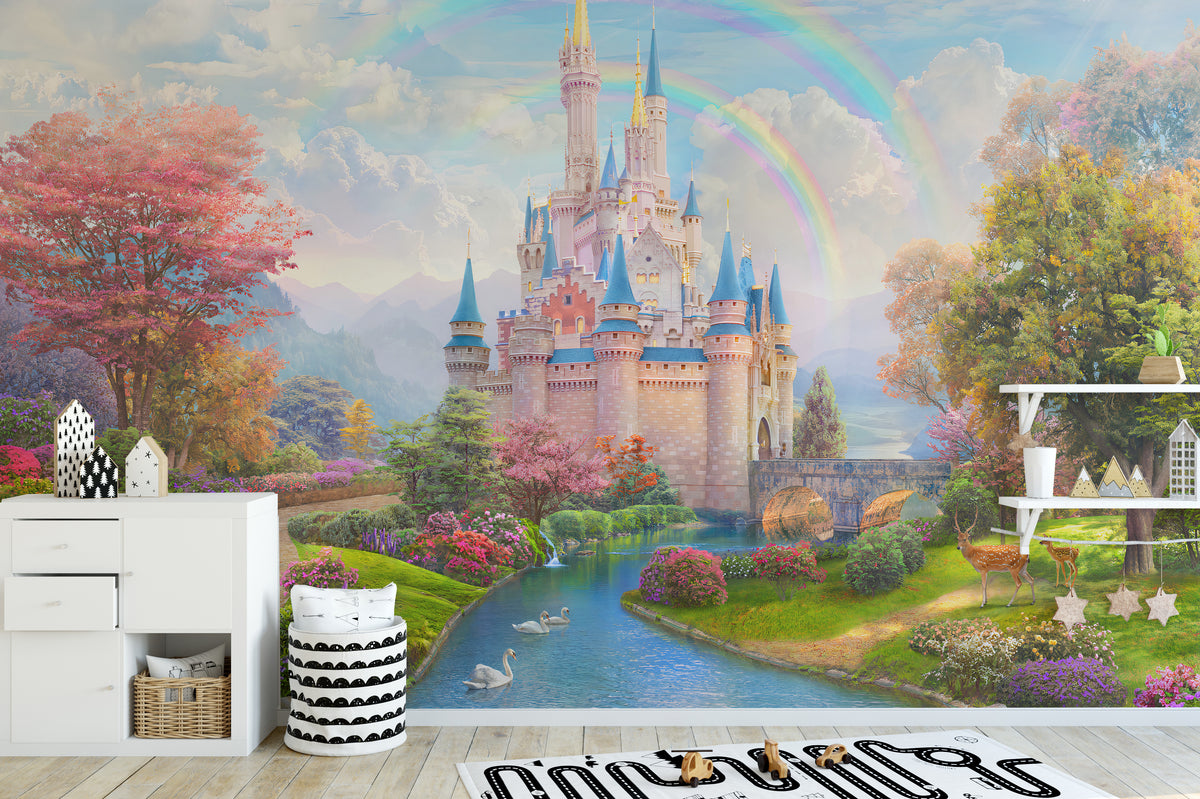 Castle Wallpaper - Princess Castle Fairy Tale Mural
