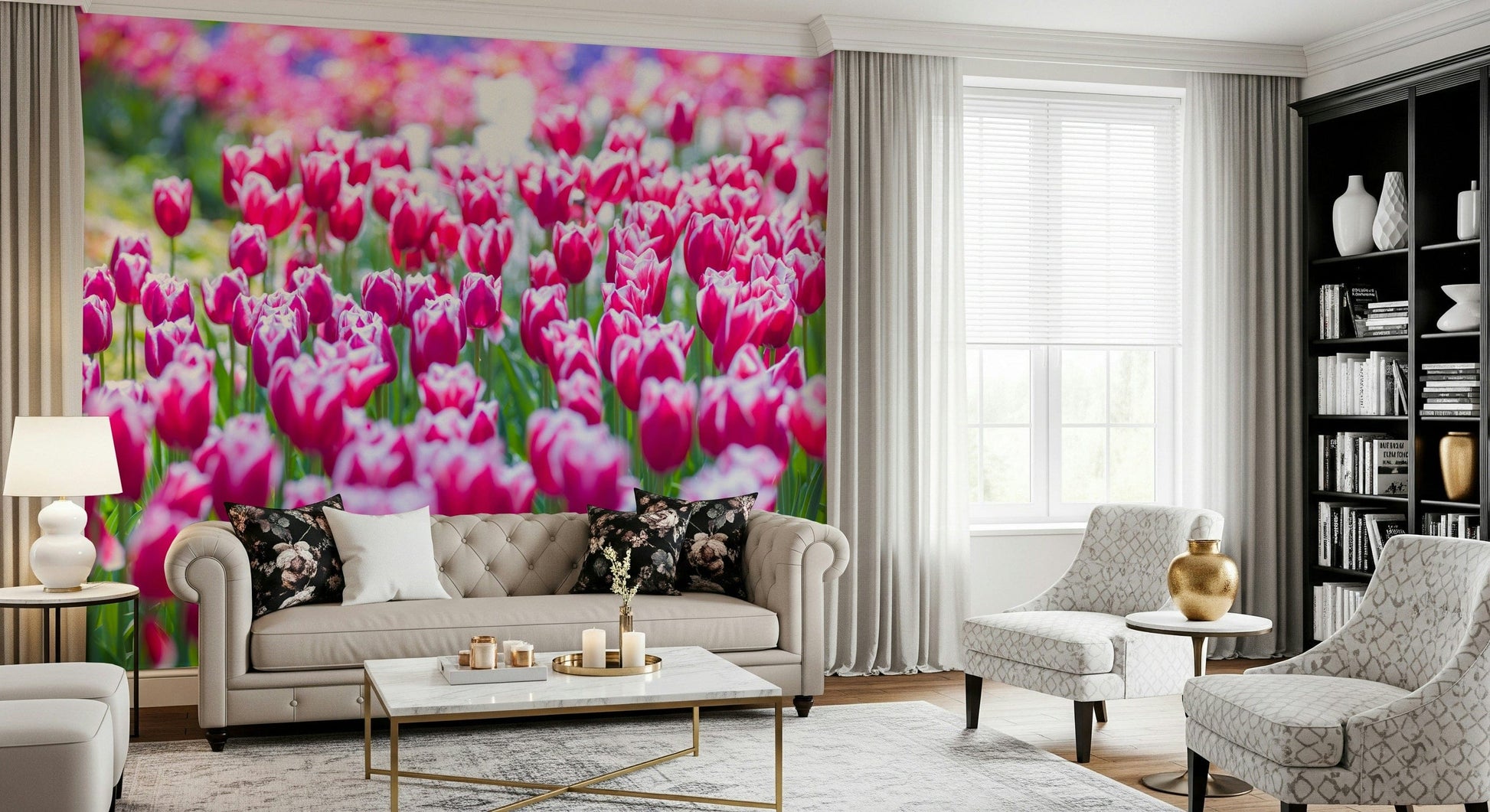 Decorative home accent, luxurious Tulip Wonderland display.