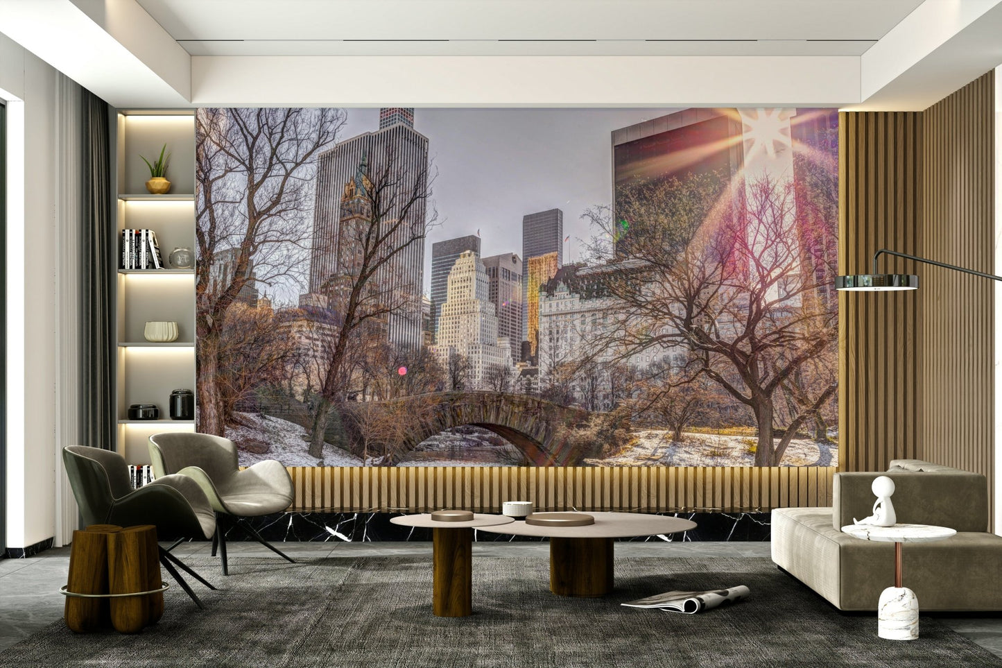 Sense of peaceful serenity in the city.

