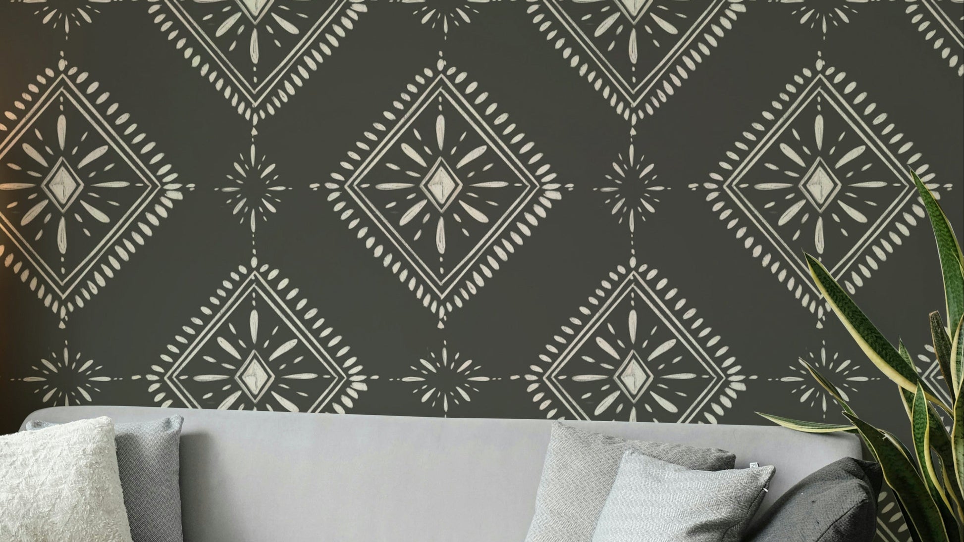 Charcoal Chic Diamonds wallpaper

